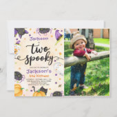 Invitation Deux Halloween Éffrayant 2e anniversaire Photo (Devant)