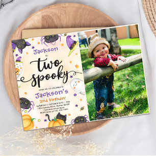 Invitation Deux Halloween Éffrayant 2e anniversaire Photo