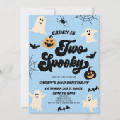 Invitation Deux Halloween Éffrayant 2ème fête d'anniversaire (Devant)