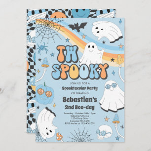 Invitation Deux Halloween Éffrayant Fantôme Super 2e annivers