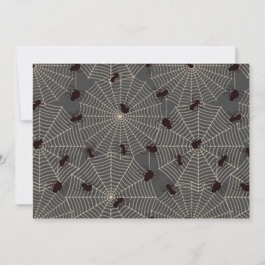 Invitation Deux Halloween Éffrayant Orange 2e anniversaire Ph (Dos)