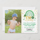 Invitation Deux heureux deuxième anniversaire Saint Patrick P (Devant)