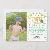 Invitation Deux heureux deuxième anniversaire Saint Patrick P (Devant)