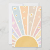 Invitation Deux hippie Super 2e anniversaire Sunshine Daisy (Dos)