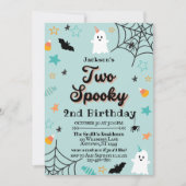 Invitation Deux hommes Éffrayants Neutre Halloween 2e anniver (Devant)