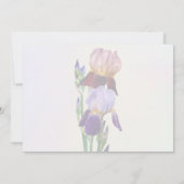 Invitation Deux iris barbus Un marron Un violet (Dos)