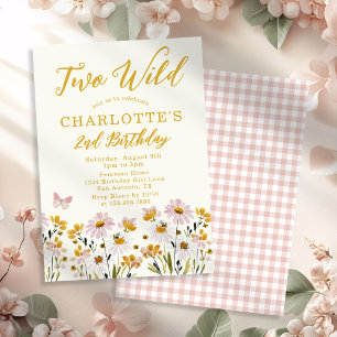 Invitation Deux Jardin de papillons de fleurs sauvages 2e ann