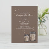 Invitation Deux jarres Mason et Fête des mariées de lucioles (Debout devant)