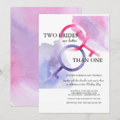 Invitation Deux jeunes mariées sont meilleures qu'un (Devant / Derrière)