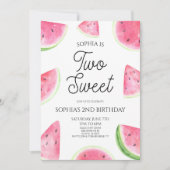 Invitation Deux jolis pastèques roses vertes pour une fête d' (Devant)