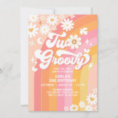 Invitation Deux joyeux anniversaire Daisy Hippie Anniversaire (Devant)