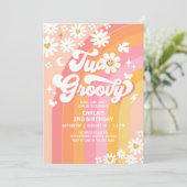 Invitation Deux joyeux anniversaire Daisy Hippie Anniversaire (Debout devant)