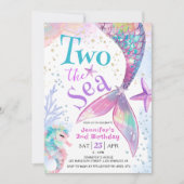 Invitation Deux La Fille Rose de la Mer Sirène 2e anniversair (Devant)