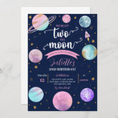 Invitation Deux La Lune (Devant / Derrière)