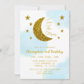 Invitation Deux La Lune 2e Anniversaire (Devant)