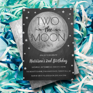 Invitation Deux La Lune 2e Anniversaire