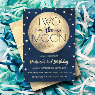 Invitation Deux La Lune 2e Anniversaire