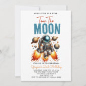 Invitation Deux la Lune 2e Anniversaire de l'espace (Devant)