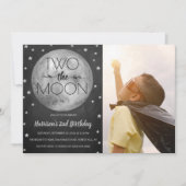 Invitation Deux La Lune 2e photo d'anniversaire (Devant)