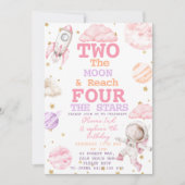 Invitation Deux la Lune et atteindre 4 étoiles 2e 4e annivers (Devant)