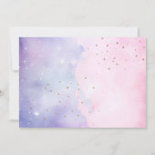 Invitation Deux la lune fille rose espace photo Anniversaire (Dos)