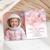 Deux la lune fille rose espace photo Anniversaire