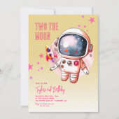 Invitation Deux La Lune Jaune 2e Anniversaire (Devant)