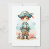 Invitation "Deux la mer" Pirate Toddler 2e fête d'anniversair (Dos)