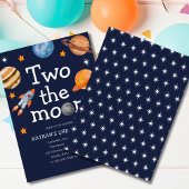 Invitation Deux la Moon Boy's Blue Second Birthday Party