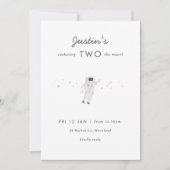 Invitation Deux La Moon Space Party 2e anniversaire Invitatio (Devant)