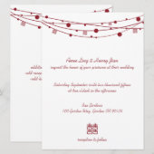 Invitation Deux lanternes de bonheur Mariage chinois invite (Devant / Derrière)