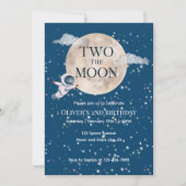 Invitation Deux L'astronaute spatiale Moon Boy 2e Anniversair (Devant)