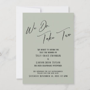 Invitation Deux : Le Mariage retardé Sage Green