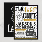 Invitation Deux Legit pour arrêter l'invitation Deux Legit Pa (Devant / Derrière)