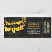 Invitation Deux Legs Two Quit - 2e Anniversaire (Devant)