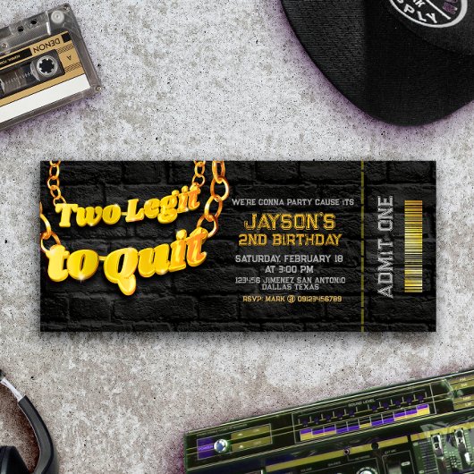Invitation Deux Legs Two Quit - 2e Anniversaire