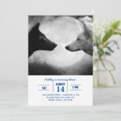 Invitation Deux loups se faisant face (Debout devant)