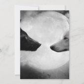 Invitation Deux loups se faisant face (Dos)