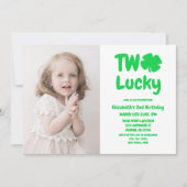 Invitation Deux Lucky St Patrick's Day 2e anniversaire (Devant)