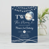 Invitation Deux lumières de cordes de fête d'anniversaire de (Debout devant)