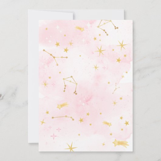 Invitation Deux lune et étoiles fête d'anniversaire (Dos)