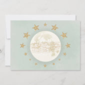 Invitation Deux Lune Verdure Or Neutre 2e Anniversaire En (Dos)