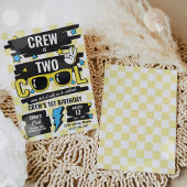 Invitation Deux Lunettes de soleil À damiers Cool 2e fête d'a