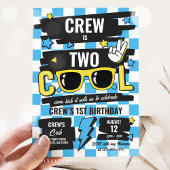 Invitation Deux Lunettes de soleil À damiers Cool 2e fête d'a