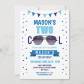 Invitation Deux lunettes de soleil Cool Anniversaire Garçons  (Devant)