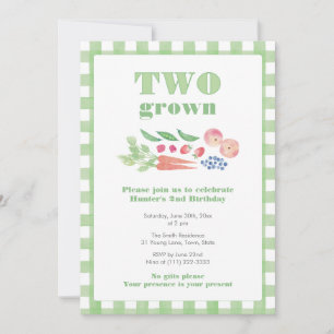 Invitation DEUX Marché de fermier de grown 2e anniversaire