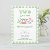 Invitation DEUX Marché de fermier de grown 2e anniversaire (Debout devant)