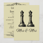 Invitation Deux Mariages lesbiennes du Queens (Devant / Derrière)