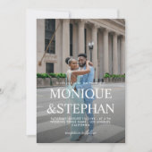 Invitation Deux Mariages photo minimalistes modernes avec cod (Devant)