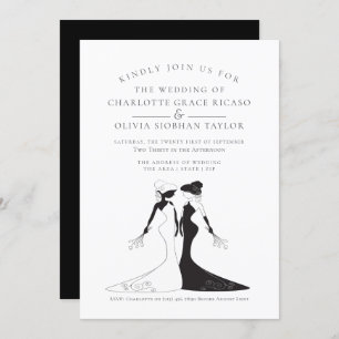 Invitation Deux mariées 1940s Style Bridal Gowns Mariage
